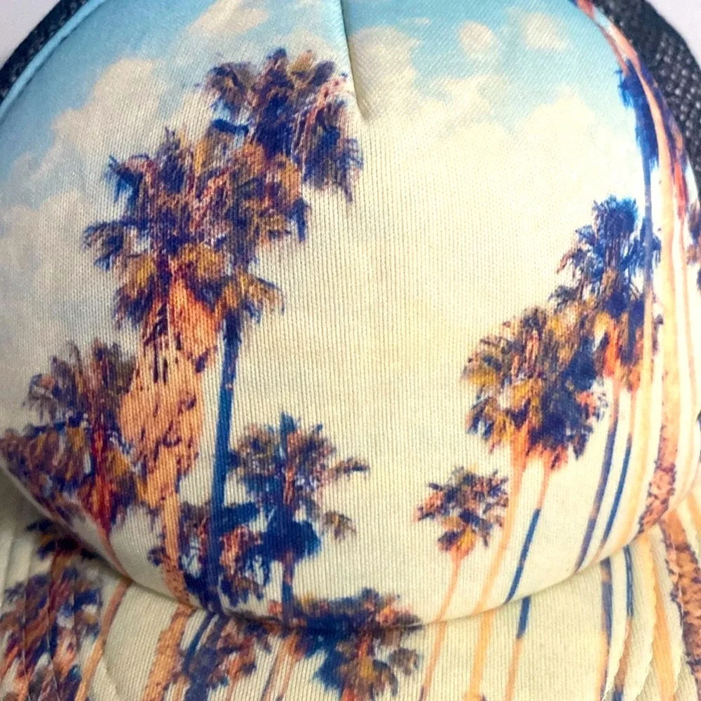 Original Penguin SnapBack Hat, Cap, Blue Sky, Palm trees, Novelty, OS, NWOT - Picture 3 of 13